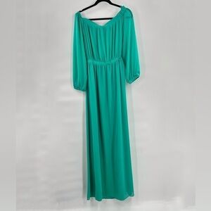 Lola casademunt green dress long sleeve size M